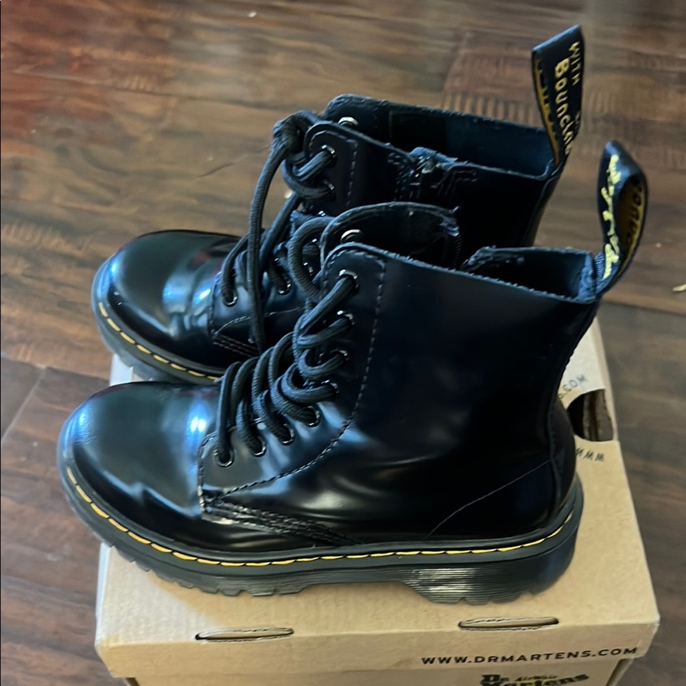 Dr. Martens Shiny Black Lace-Up Boots